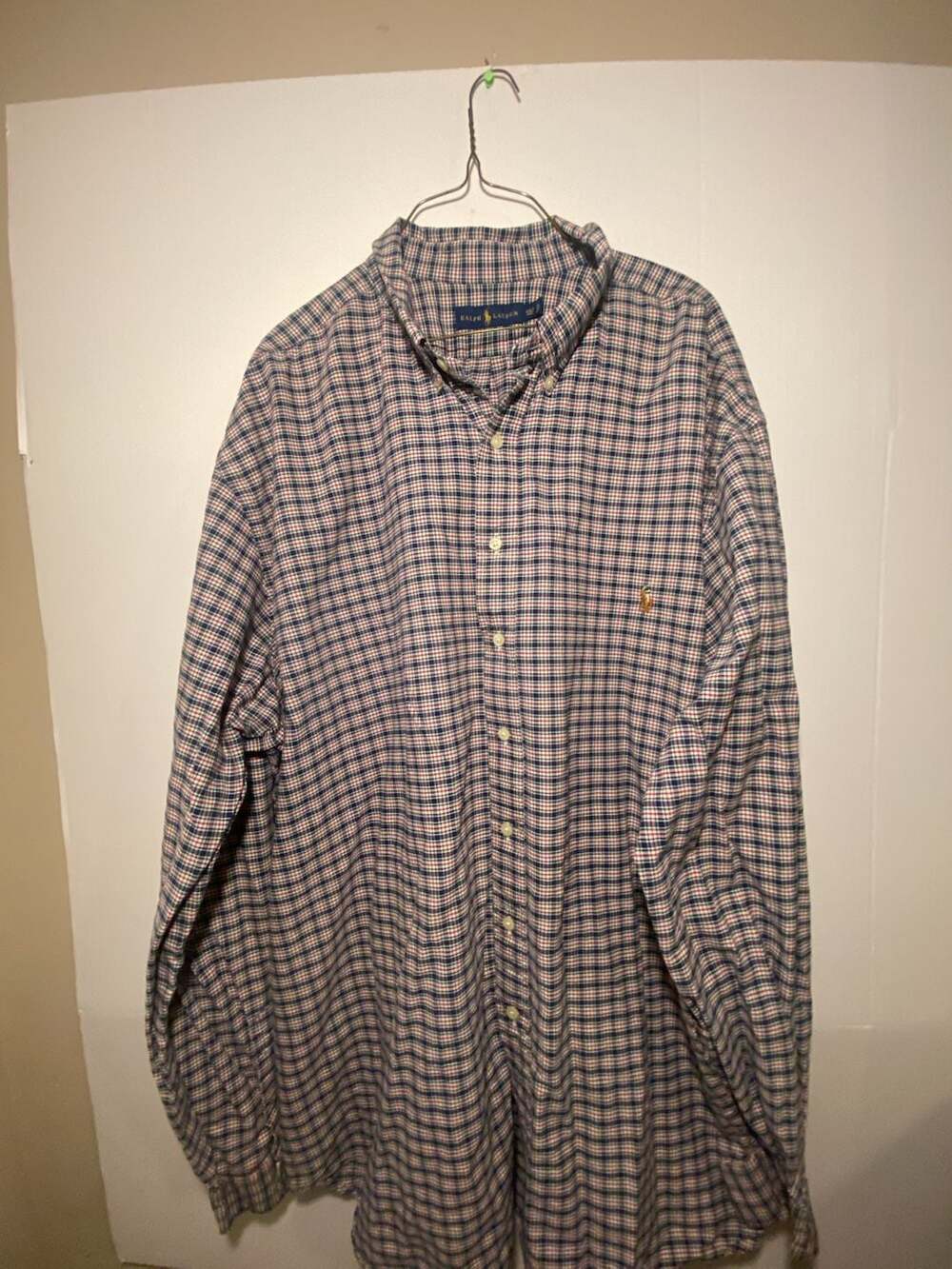 Ralph Lauren Men's Plaid Long Sleeve Button Down Shirt 4XLT